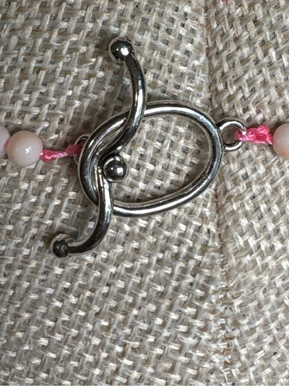 Angel Skin Coral Natural 3/4mm Sterling plated toggle Clasp 20’ - Picture 4 of 4